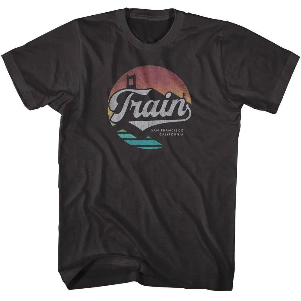 Train Golden Gate Sunset Unisex T Shirt